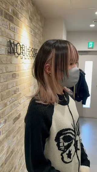 ミディアム 💎ケアブリーチ💎 艶カラー/ふうとのヘアスタイル