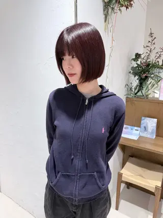 ショート カラー 暖色カラー /ヘアアレンジ/花鈴のヘアスタイル