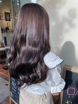ロング レイヤーカット🌈 透明感カラー🌷ユリのヘアスタイル
