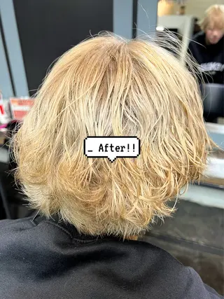 ショート パーマ 💘札幌クロスパーマ 髪質改善💘rinaのヘアスタイル