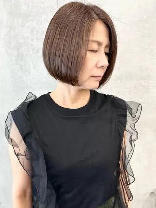 ミディアム ボブ/ゆるふわ ボブパーマ/とういのヘアスタイル