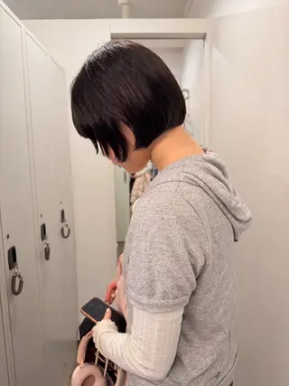 ショート カラー パーマ/透明感カラー 元町🌱takutoのヘアスタイル