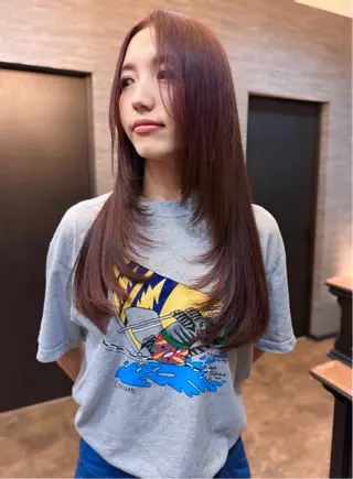 ロング 𝑭𝒖𝒌𝒂🩶 モテ髪×透明感カラーのヘアスタイル