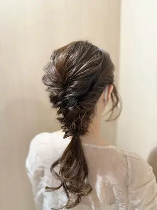 ミディアム カラー ヘアアレンジ 吉岡 三四朗のヘアスタイル