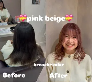 ミディアム カラー 韓国レイヤー 🎀ダブルカラーのヘアスタイル