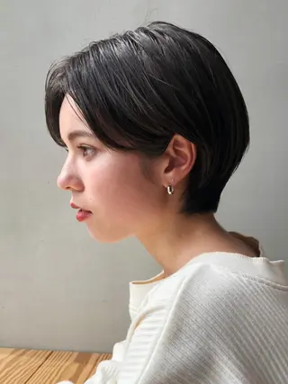 ショート カラー パーマ ヘアアレンジ ITbyALBUM 中野店のヘアスタイル