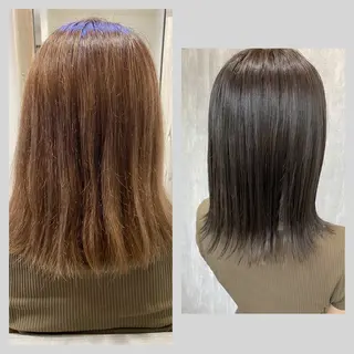 ミディアム カラー 佐藤 沙也輝のヘアスタイル