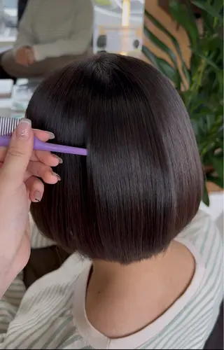 パーマ 透明感|ストレート| クロスパーマ|はるかのヘアスタイル