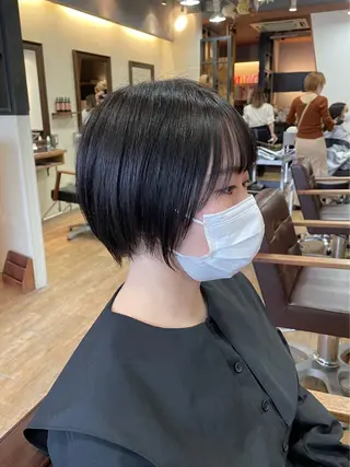 ショート ショート/ボブ/ メンズ/縮毛矯正のヘアスタイル