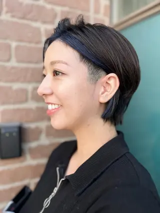 セミロング カラー メンズ キッズ 久木原 ゆりのヘアスタイル