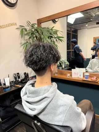 ミディアム パーマ 早稲田/メンズパーマ /カラー/松井聖虎のヘアスタイル