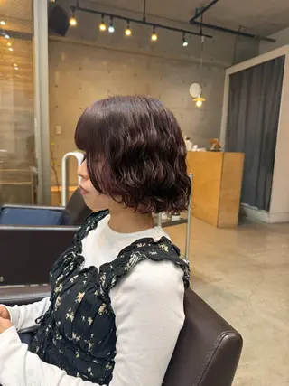 ミディアム 🌿朝5分でお洒落 パーマスタイル🌿のヘアスタイル
