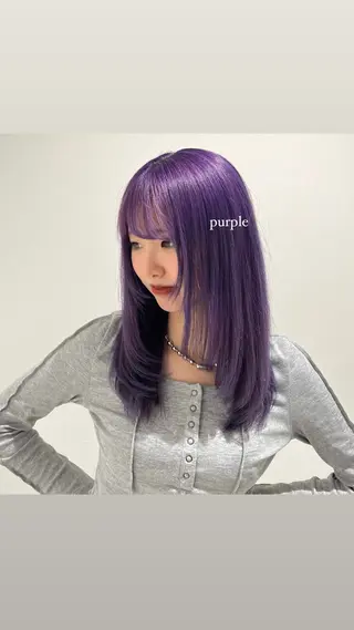 セミロング 💗暖色/ブリーチ/ レイヤー/横浜/メイのヘアスタイル