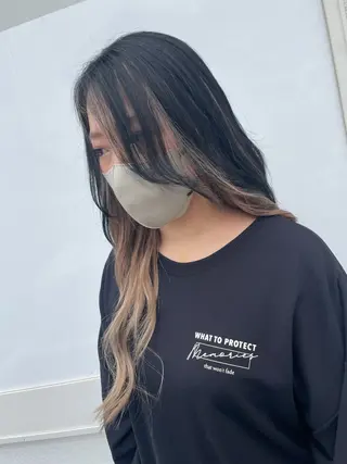 ロング カラー INCE加古川 KIHO 🩵🤍のヘアスタイル