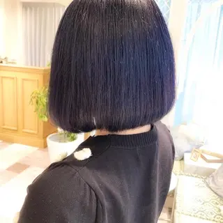 カラー ブリーチなし 透明感カラー/艶髪のヘアスタイル