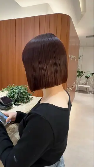 ミディアム カラー 田中航平/渋谷ボブ/ レイヤーボブのヘアスタイル