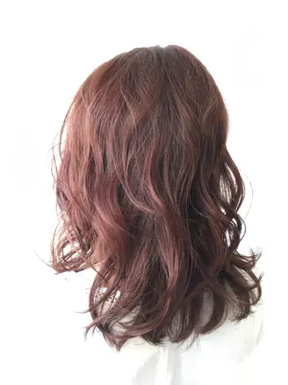 セミロング カラー 金子 富士のヘアスタイル