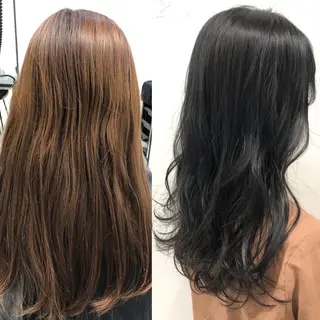 カラー 💖ブリーチなし透明 感💖ASAHIのヘアスタイル