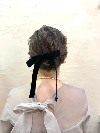 ミディアム ヘアアレンジ まとまるボブ🌼 アレンジ🌼鴨下穂香のヘアスタイル