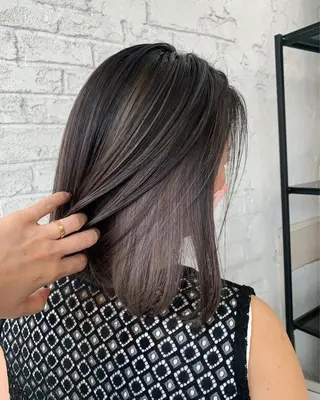 ミディアム カラー ハイライトカラー＆ ダブルカラー　田口のヘアスタイル