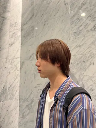 カラー メンズ ミディアムレイヤー/ 艶カラー🎀　emiのヘアスタイル