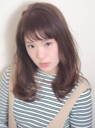 セミロング カラー 坂本 直樹のヘアスタイル