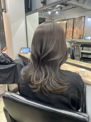 ミディアム カラー 新宿/韓国ヘア/ 髪質改善ストレートのヘアスタイル