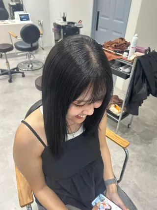ミディアム カラー ヘアアレンジ ボブ /ニュアンス/ satomi🧸💖のヘアスタイル