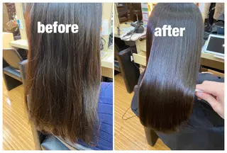 セミロング 髪質改善/浅沼 亮のヘアスタイル