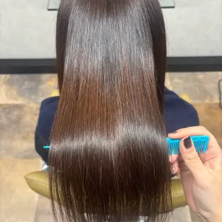 ロング 髪質改善ストレート /暖色カラー🎀🪞のヘアスタイル