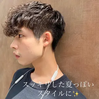 ショート パーマ メンズ 艶髪と透明感を ‼️/若林のヘアスタイル