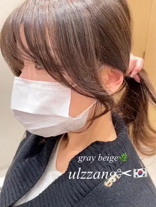 セミロング カラー 韓国ヘア🇰🇷髪質 改善たけるのヘアスタイル