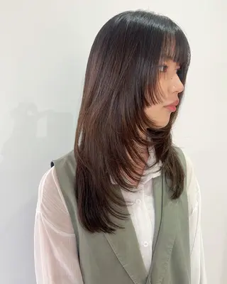 ロング カラー MARU パーマ/レイヤーのヘアスタイル