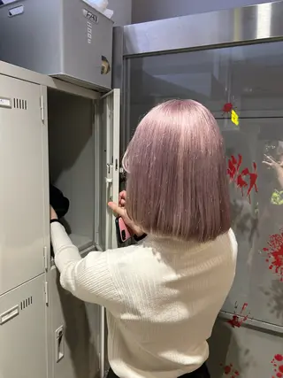 セミロング カラー ヘアアレンジ 💎韓国/ レイヤー カット/ 暖色🫧のヘアスタイル