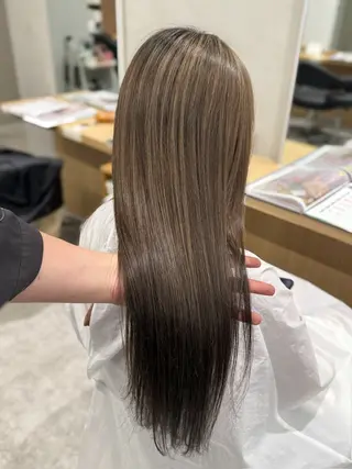 ロング カラー 巻ける髪質改善🫧ハ イライト/永田汰伊智のヘアスタイル