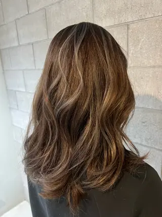 セミロング 安藤 伸一のヘアスタイル