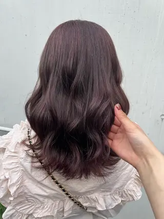 セミロング saaya💙 ブリーチなしカラーのヘアスタイル