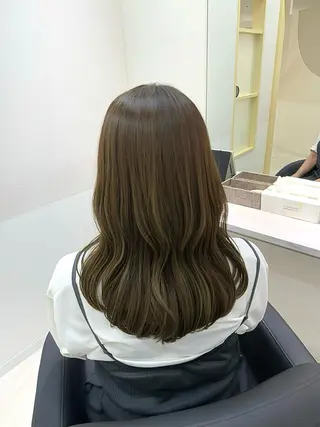 セミロング カラー 三宮/艶髪カラー /縮毛矯正/北條弘樹のヘアスタイル