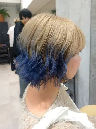ショート カラー ヘアアレンジ/柔らか 艶カラー/AKARIのヘアスタイル