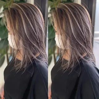 ミディアム カラー ｎ／ｍ所属・桜木町駅徒歩5分 ハイライト横浜No1のヘアスタイル