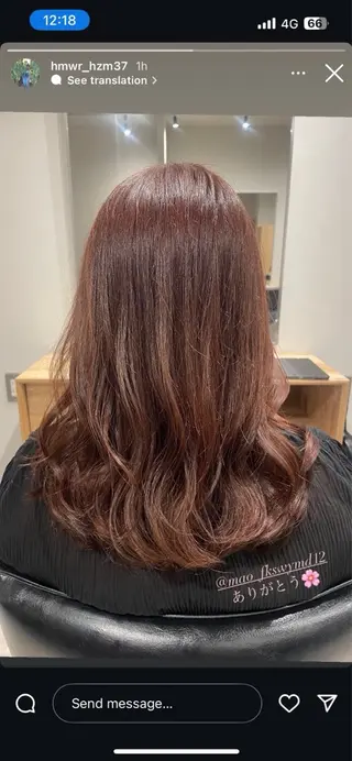 セミロング 似合わせスタイル 🌹mao🌹のヘアスタイル