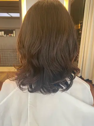 ミディアム パーマ ヘアアレンジ 韓国好き🇰🇷 美容師MIKUのヘアスタイル