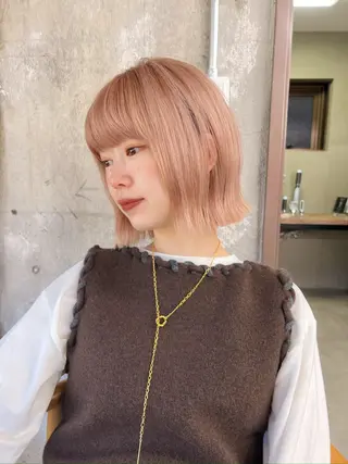 ショート カラー 🥑🫧田實 紗和 ボブ/暖色カラー🩰のヘアスタイル