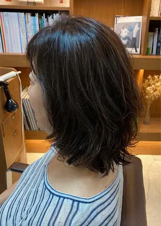 ミディアム 【白髪ぼかし】 愛甲竜佑のヘアスタイル