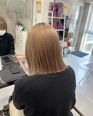 ミディアム カラー ヘアアレンジ 【毎朝セット3分】 メンズパーマ　真人のヘアスタイル