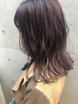 ミディアム カラー ヘアアレンジ ブリーチなし透け感/ マンツーマン/Ryoのヘアスタイル