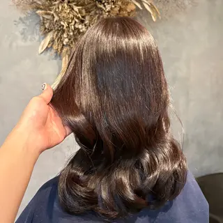 セミロング カラー 🌸艶カラー/似合わ せカット/サクラ🌸のヘアスタイル