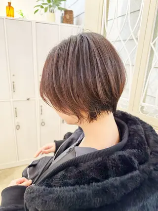 ショート カラー 👑銀座ショート/ 絶壁補正/金子涼👑のヘアスタイル