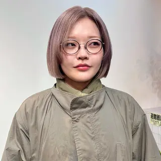 ミディアム カラー みうら ありさのヘアスタイル
