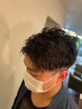ショート パーマ メンズ 伊丹Pilina 山田のヘアスタイル